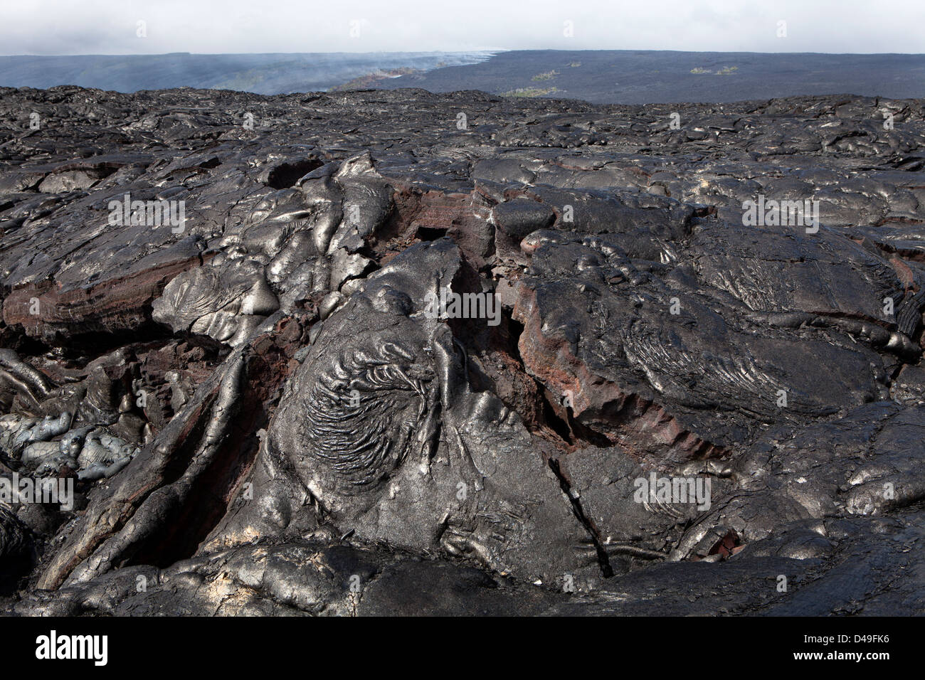 A lava formation at the Hawaii Volcanoes National Park, Big Island ...