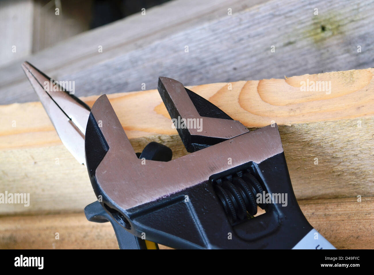Wrench and Pliers Stock Photo Alamy
