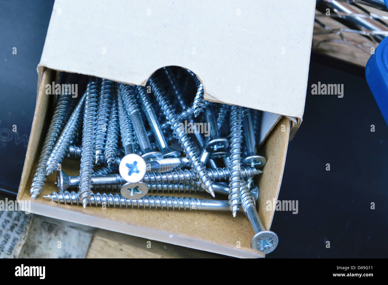 A Box of Screws Stock Photo Alamy