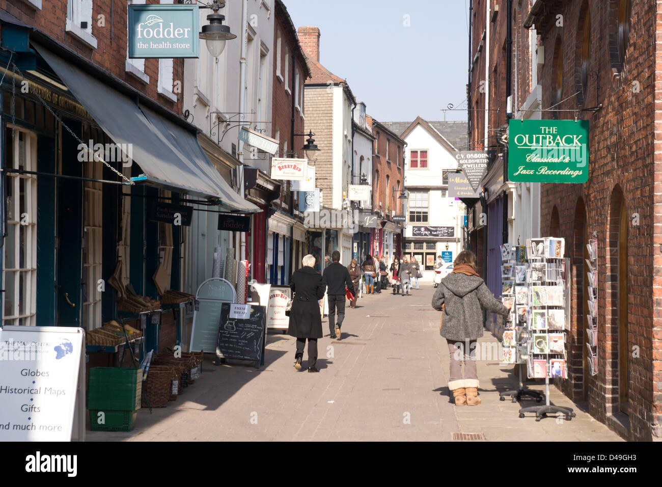 Hereford, shops in Church Street Stock Photo Alamy