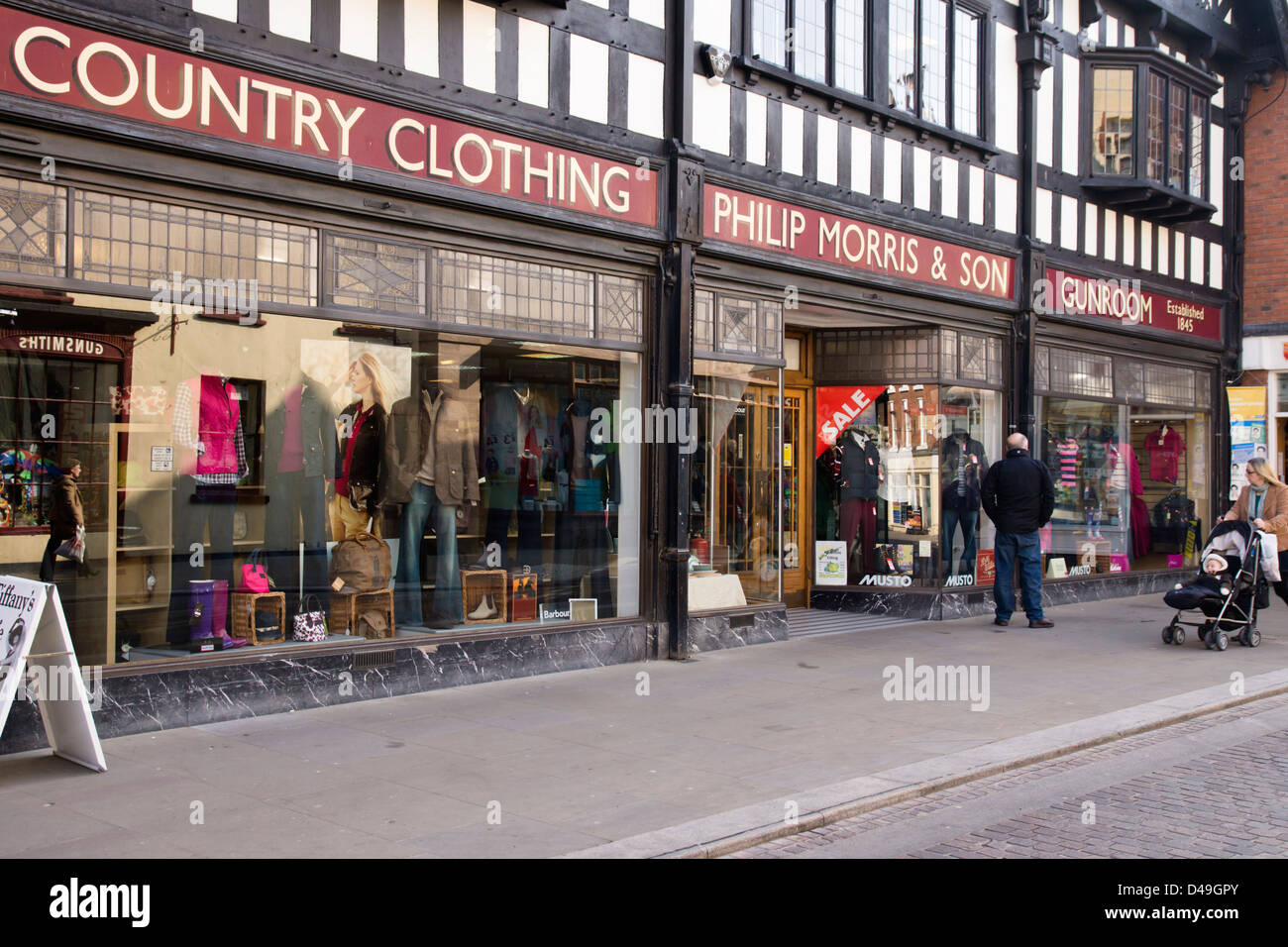 Hereford City Center Shops Stock Photo Alamy