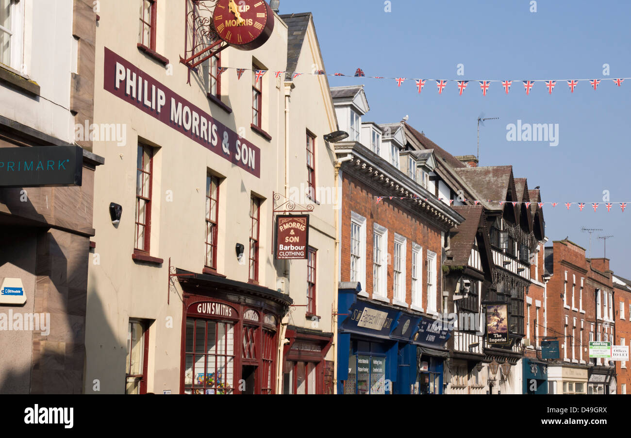 Hereford Town Center and Shops Stock Photo Alamy