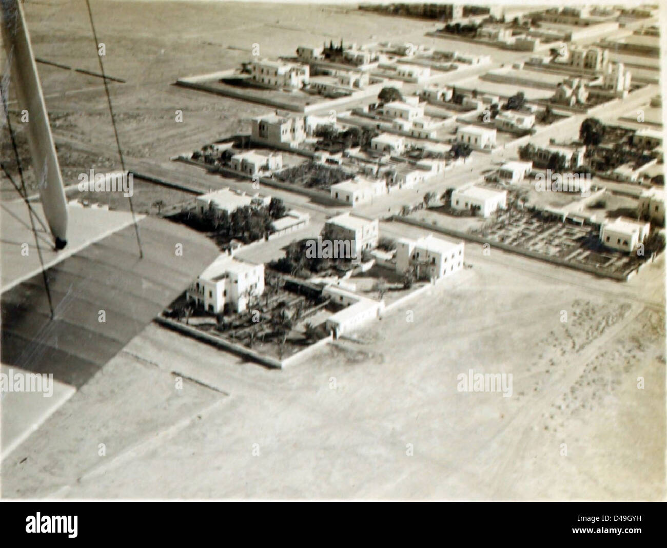 This aerial photograph captures the Egyptian houses in the region of ...