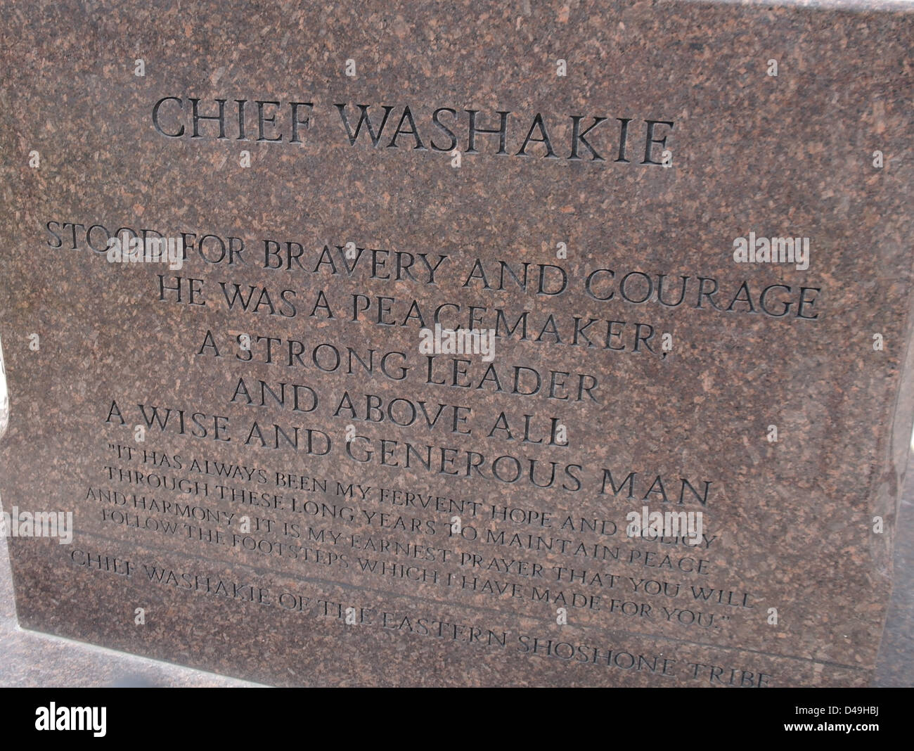 Washakie statue hi-res stock photography and images - Alamy