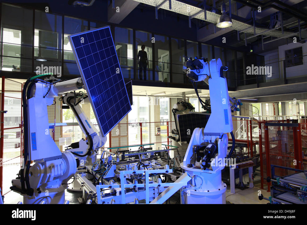 Berlin, Germany, production of solar modules in a warehouse of the company Solon SE Stock Photo