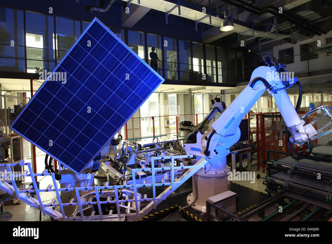 Berlin, Germany, production of solar modules in a warehouse of the company Solon SE Stock Photo