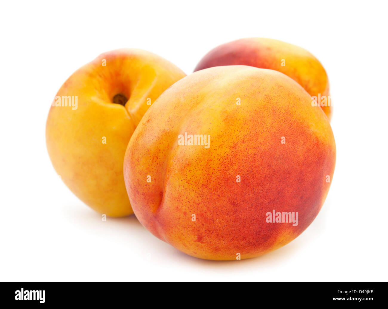 Nectarine fruit peach family fruit on white Stock Photo Alamy