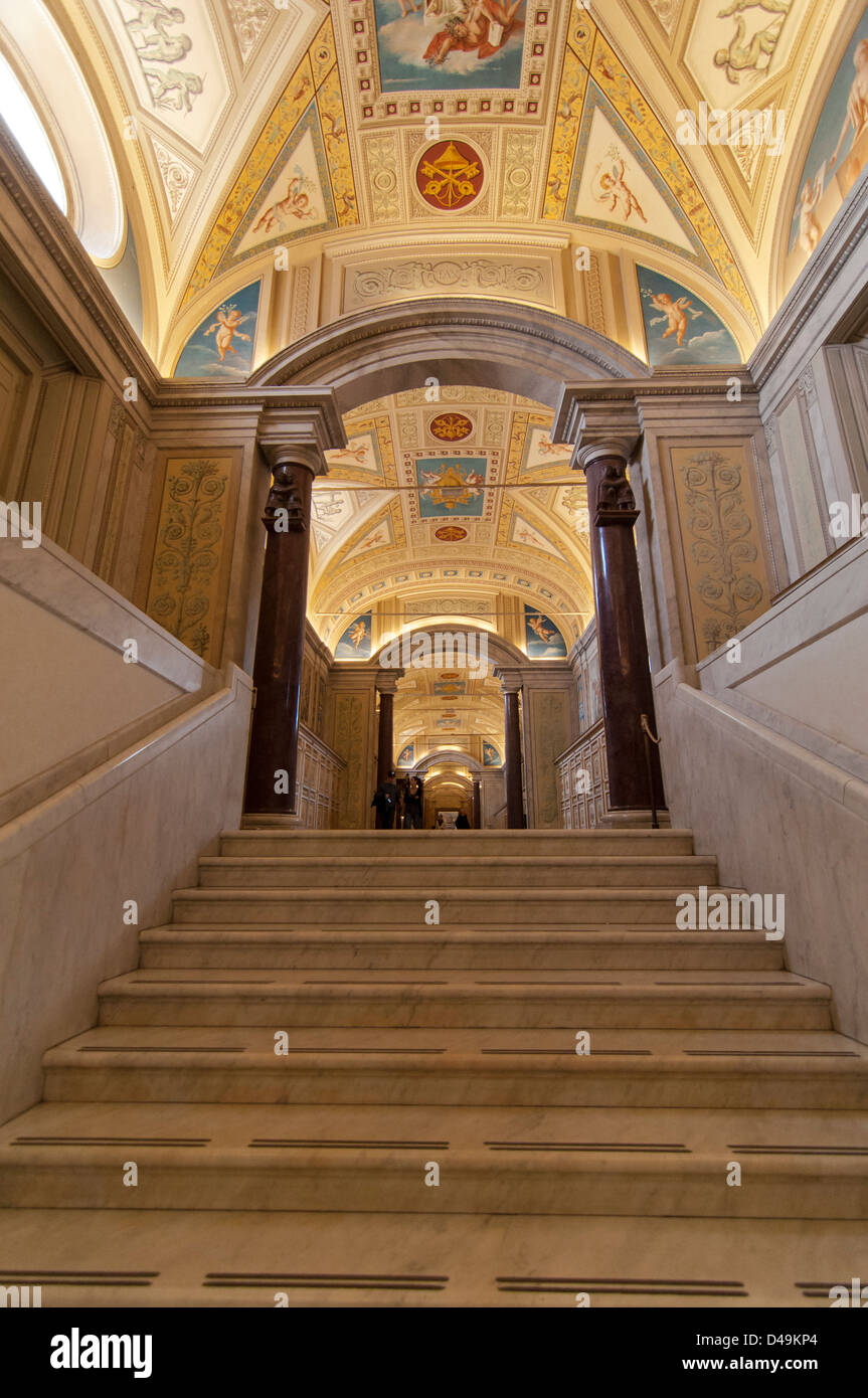 Vatican Museum stairs, Rome, Italy Stock Photo Alamy