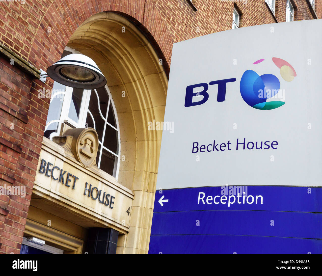 BT Offices Becket House Canterbury Kent England UK Office Reception Stock Photo