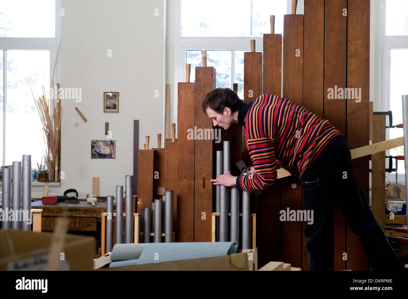 Meiningen, Germany, organ builders in his Stock Photo Alamy
