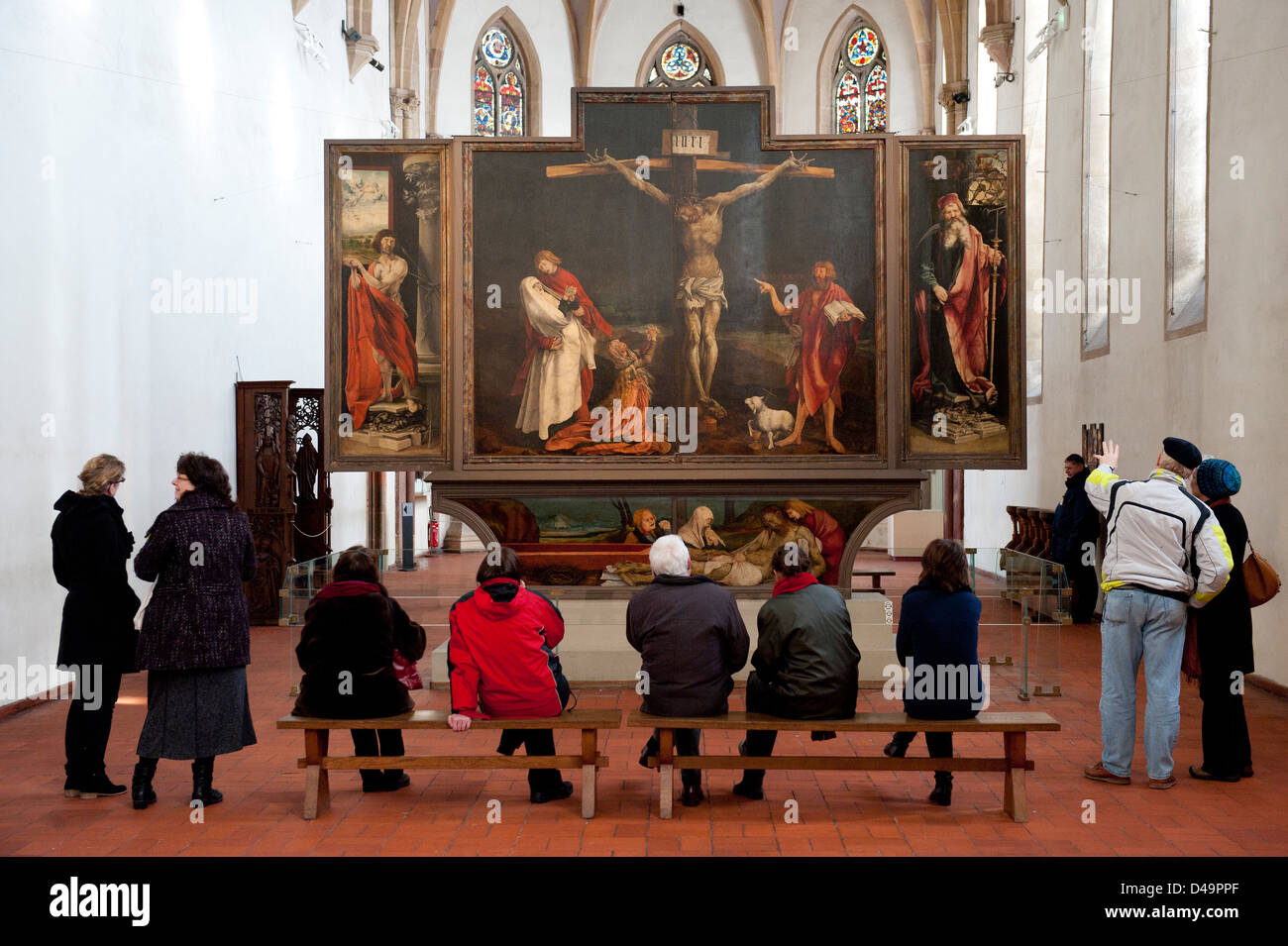 Colmar, France, the Isenheim Altarpiece by Matthias Gruenwald Stock Photo