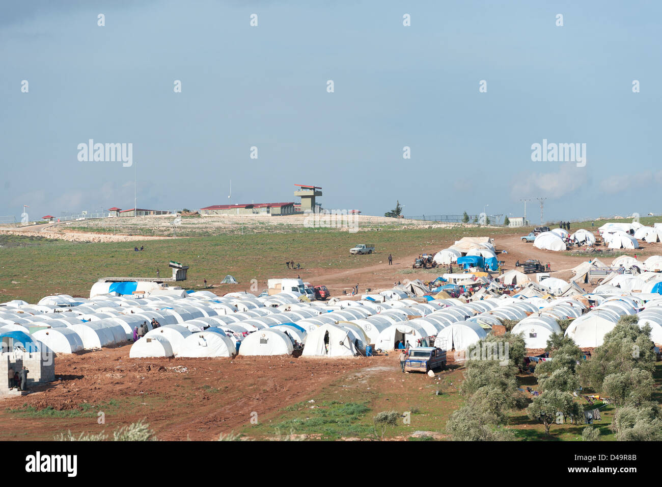 Atma Refugee Camp on the Turkish border, Syria Stock Photo