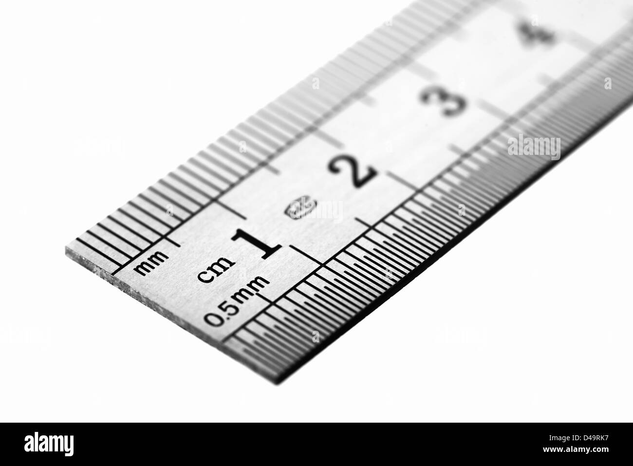 Ruler for Inches, Centimeter, and Millimeter Stock Image - Image of office,  measure: 124655097