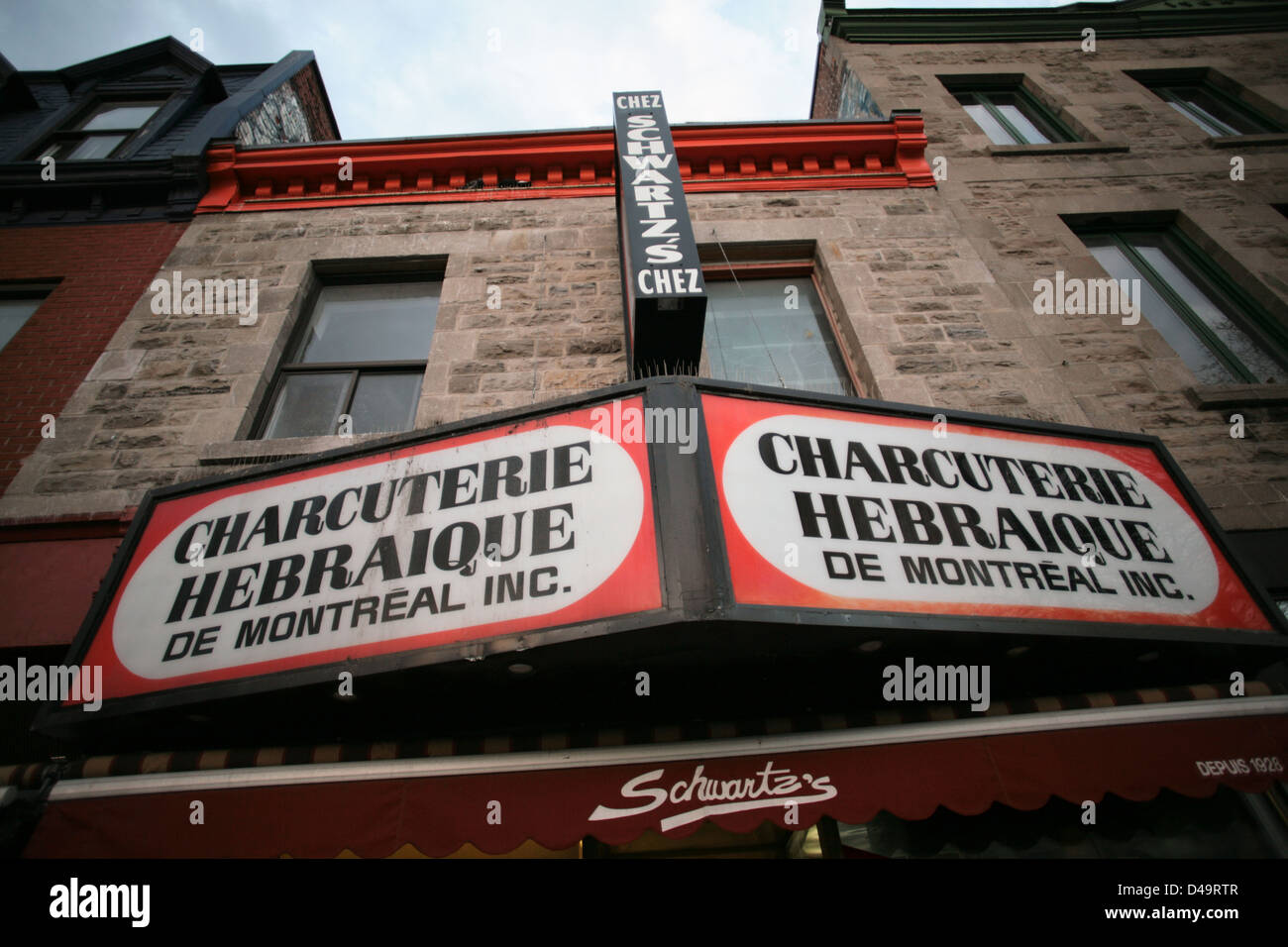 Local landmark Schwartz's Deli located on Boulevard St. Laurent, Montreal, Quebec. The Canadian Press Images/Lee Brown Stock Photo