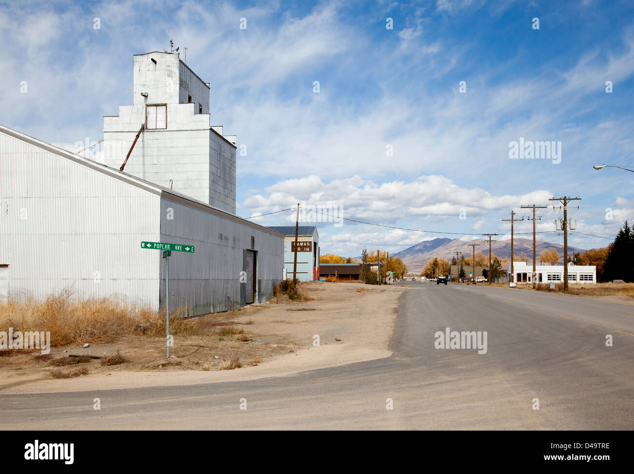 Main Street in Fairfield, Idaho, 2012. Stock Photo