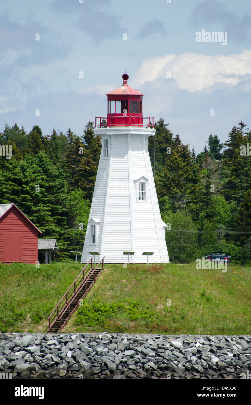 The Mulholland Point Lighthouse, Campobello Island, New Brunswick, Canada. Stock Photo