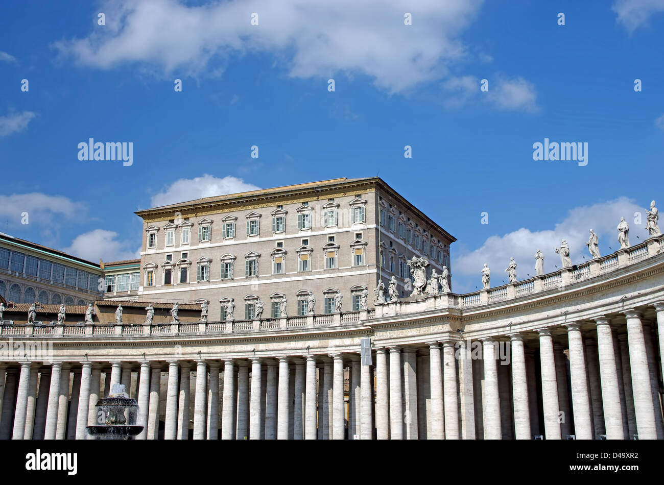 Pope's apartment in Vatican city (Apostolic Palace) Stock Photo