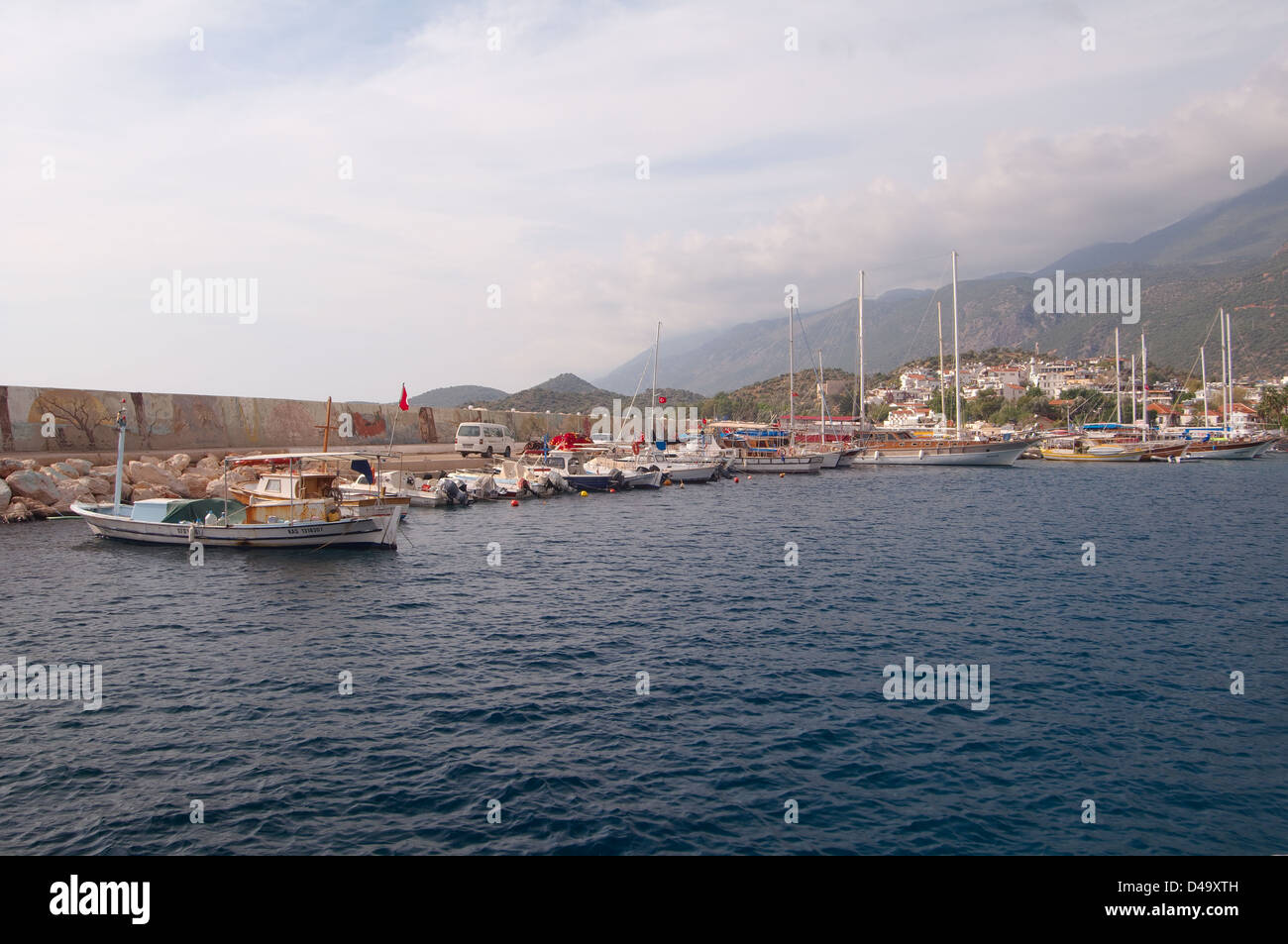 Harbor of Kas, Turkey Stock Photo