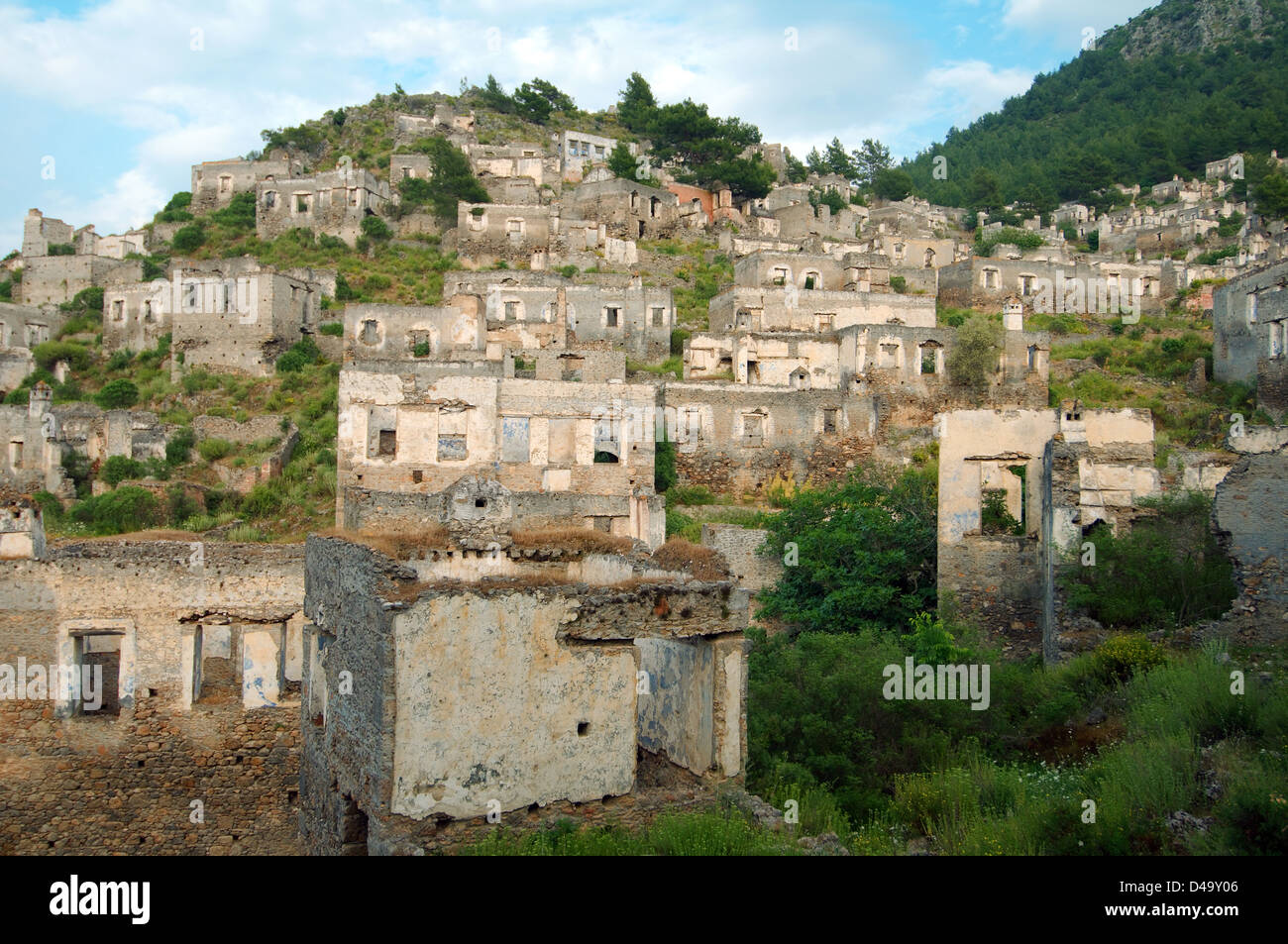 Greek ghost town of Levissi, Karmylassos, Kayakoey, Turkey Stock Photo ...