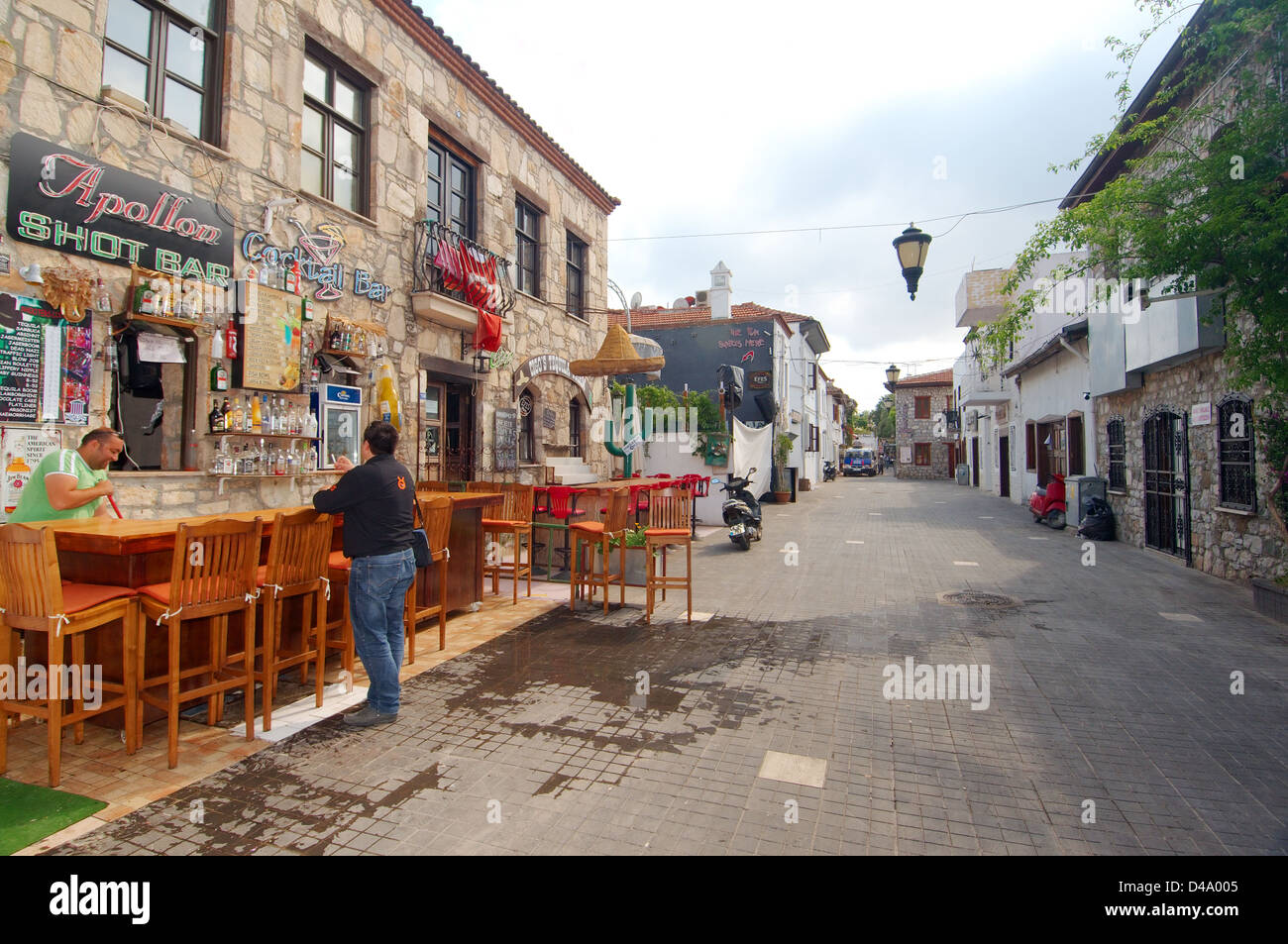 street bars, Marmaris, Muğla Province, Turkey Stock Photo