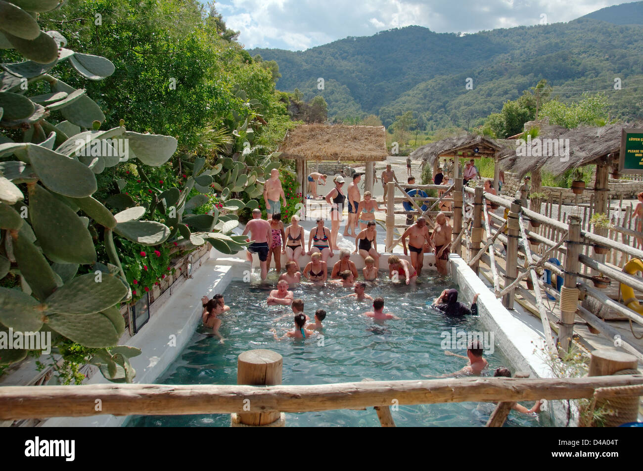 People taking a Dalyan mud bath, Sultaniye Thermal Baths at Lake