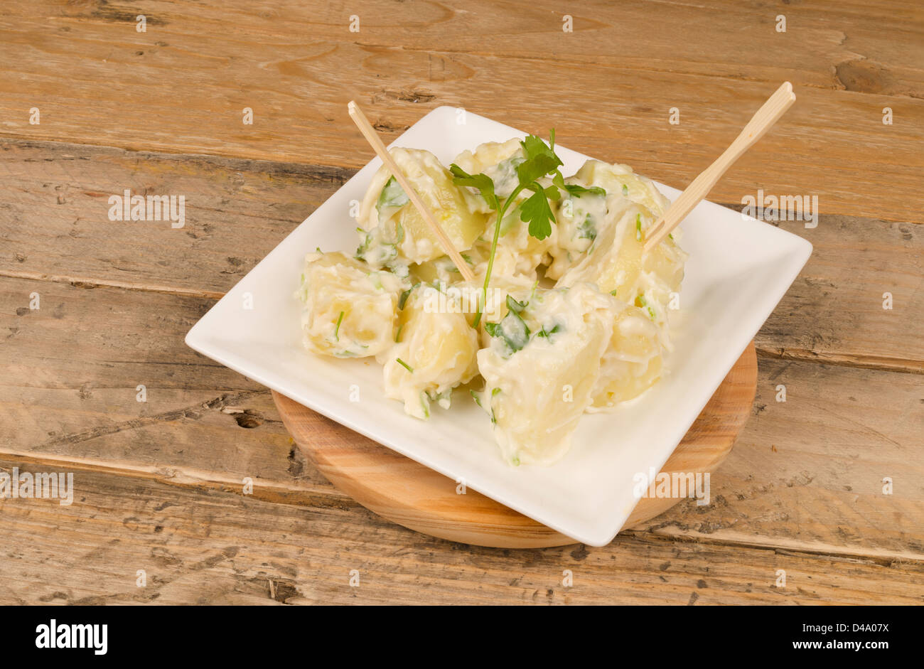 Alioli potatoes, a traditional Spanish tapa served with a garlic dressing Stock Photo Alamy