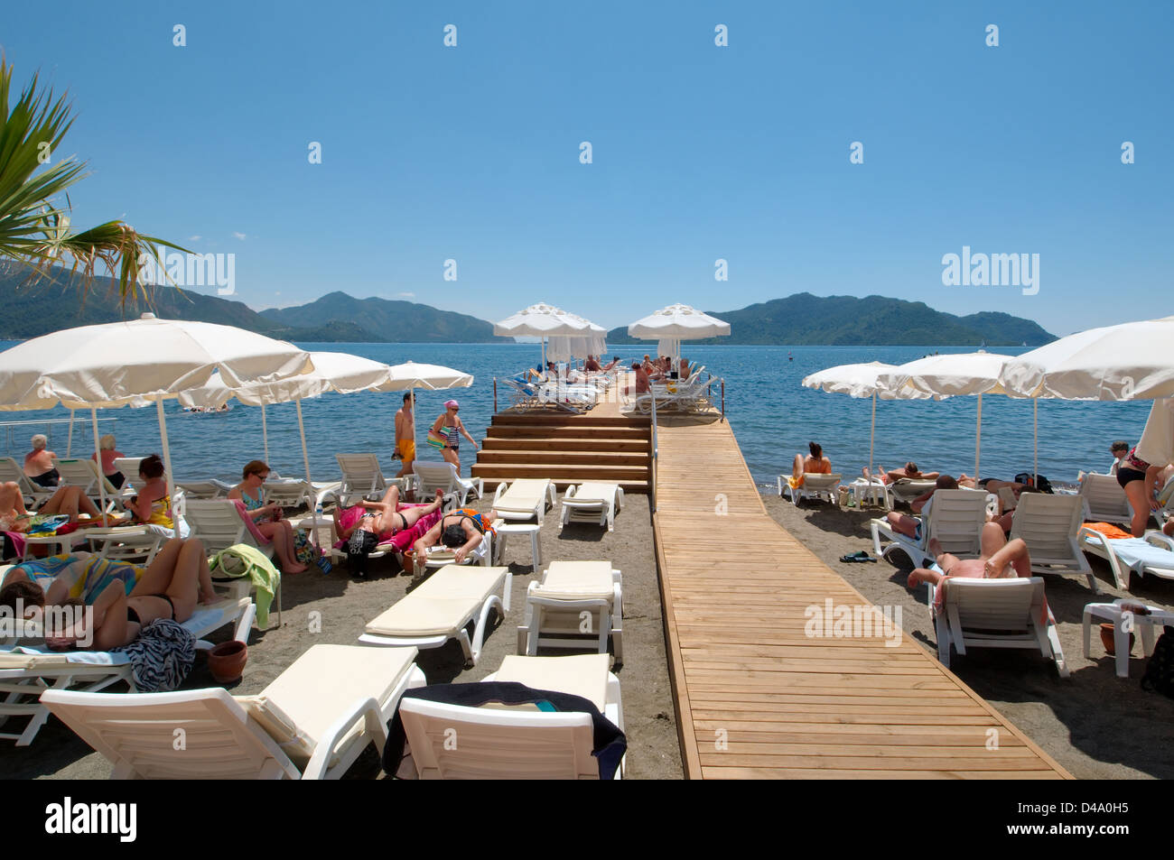 beach, Marmaris, Turkey, Western Asia Stock Photo