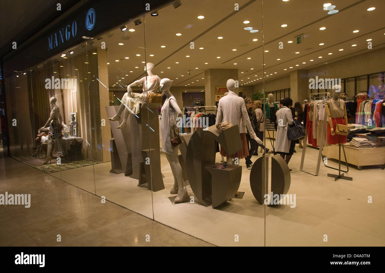 Barcelona, Spain, Mango store in the shopping center Las Arenas de  Barcelona Stock Photo - Alamy