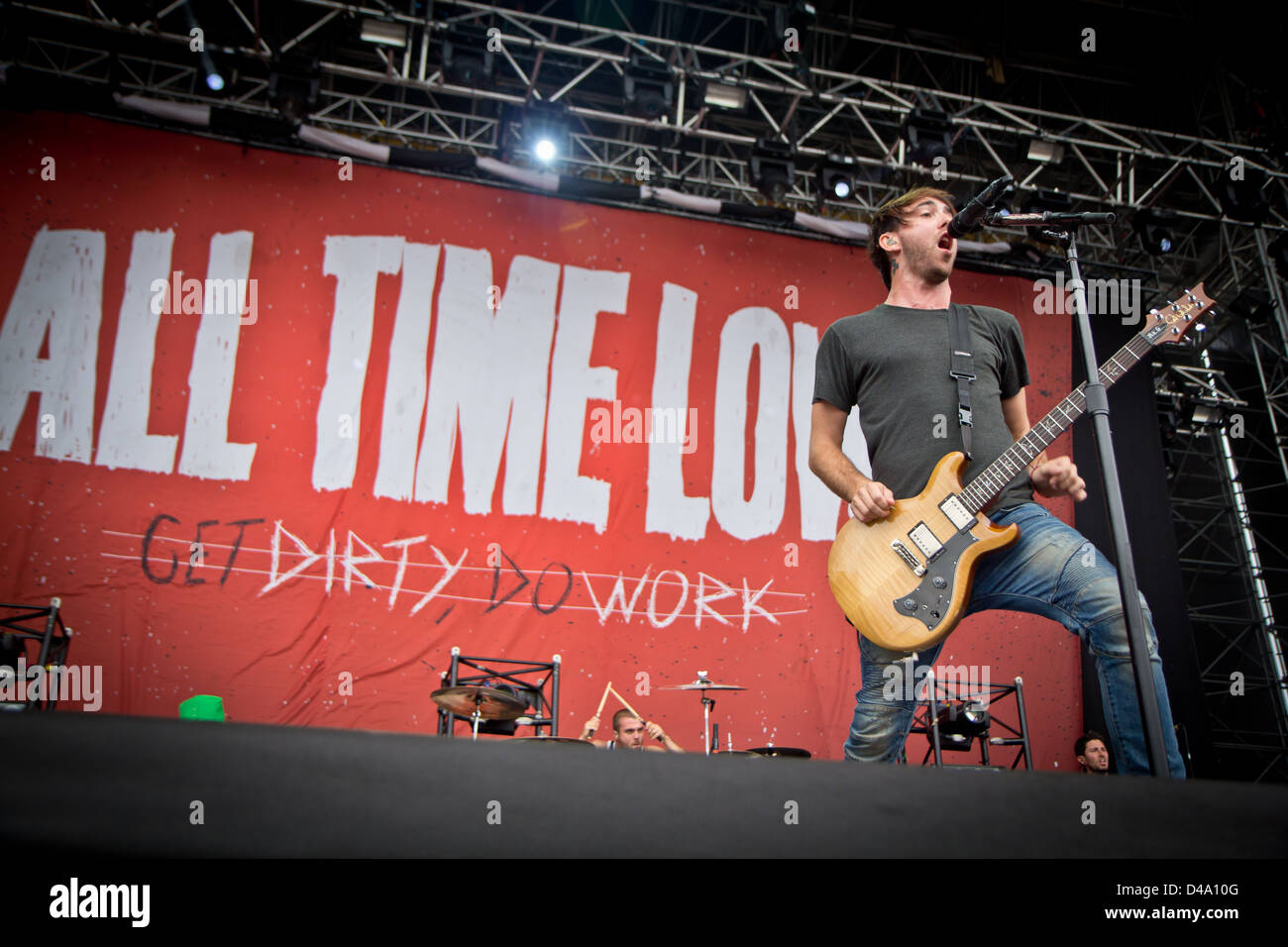 Saptember 02, 2012 - All Time Low performs live at the Arena Parco Nord, Bologna, Italy Stock Photo