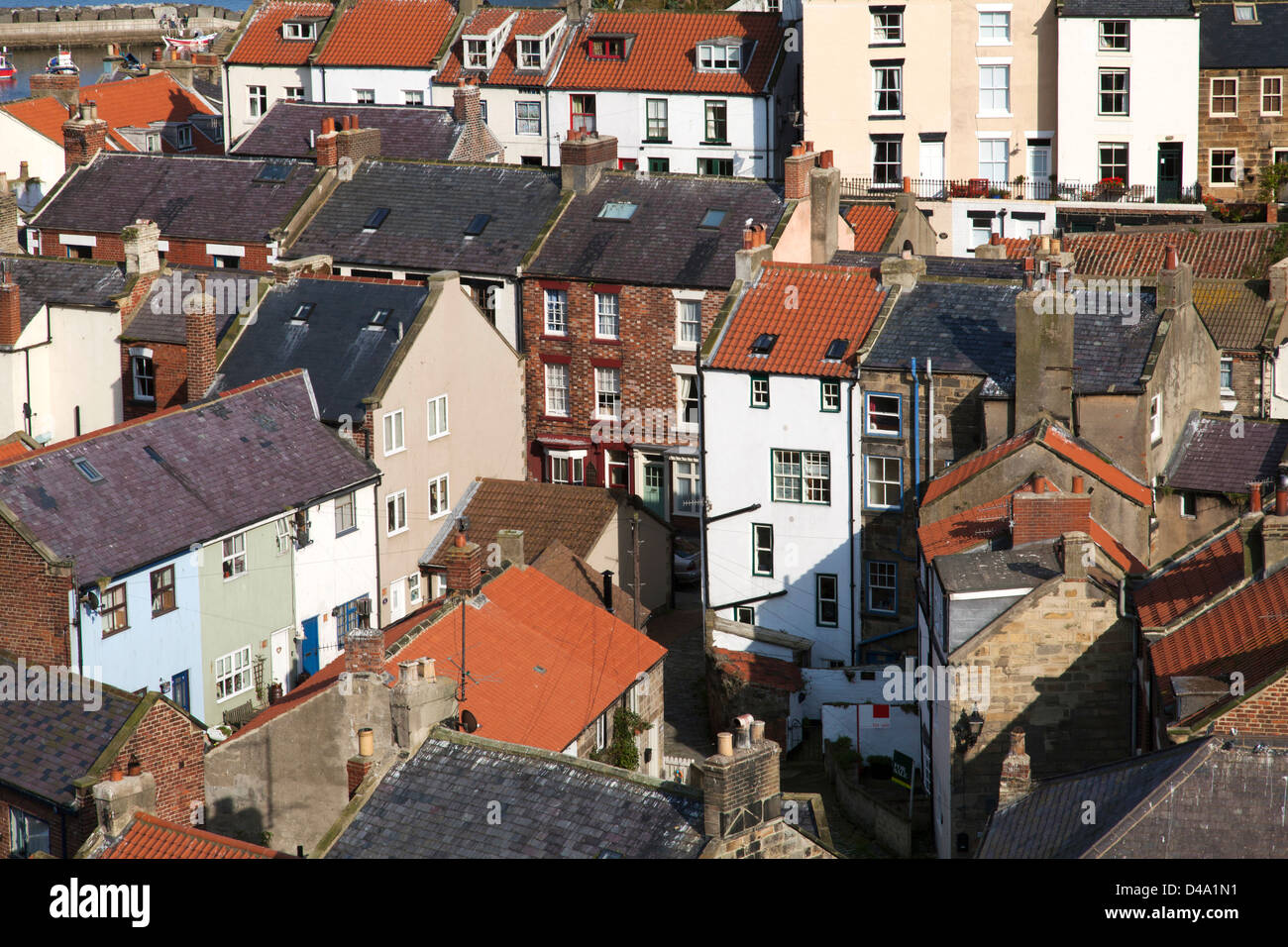 An elevated view of residential property in North Yorkshire, England, UK Stock Photo Alamy