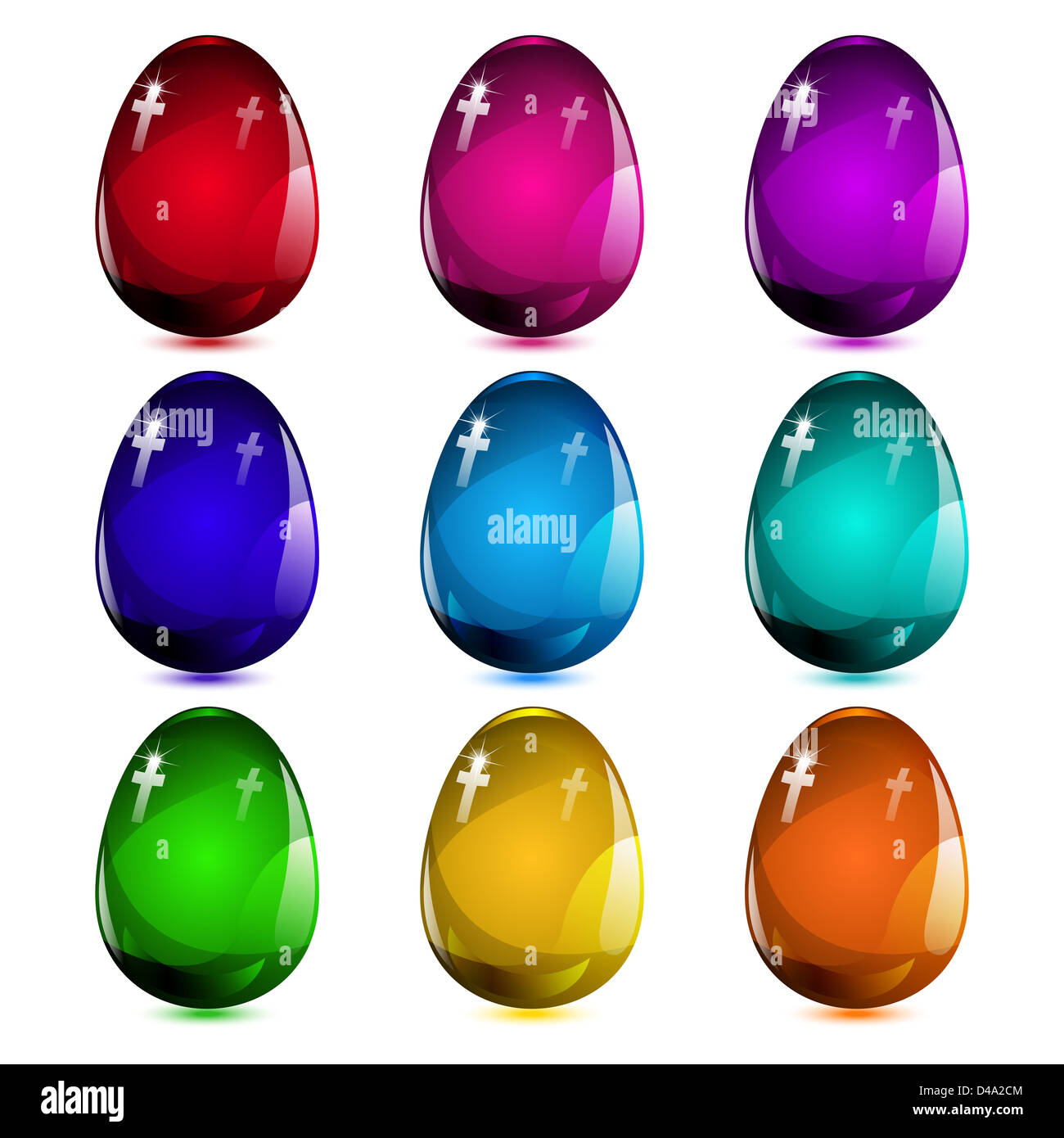 Easter glass eggs Stock Photo Alamy