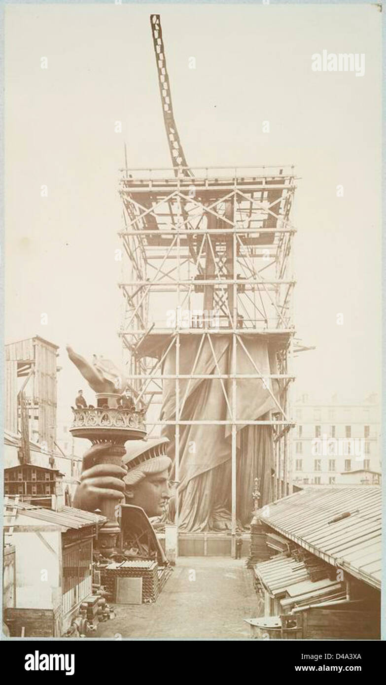 [Assemblage of the Statue of Liberty in Paris, showing the b... Stock Photo