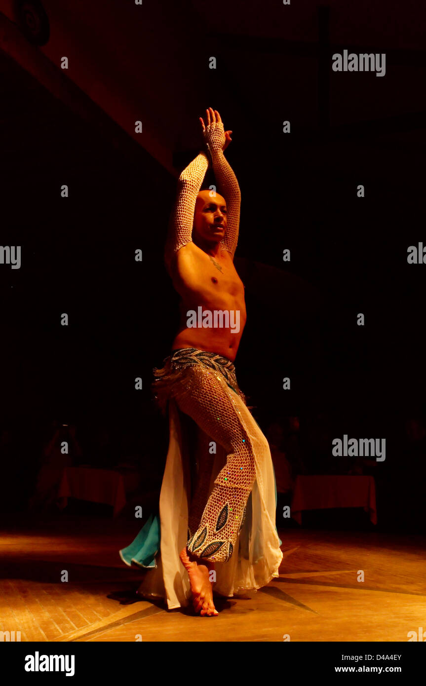 A belly dancer in Marmaris, Muğla Province, Turkey, Western Asia Stock Photo