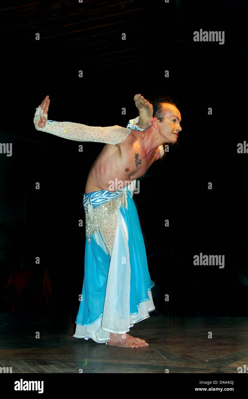 A belly dancer in Marmaris, Muğla Province, Turkey, Western Asia Stock Photo