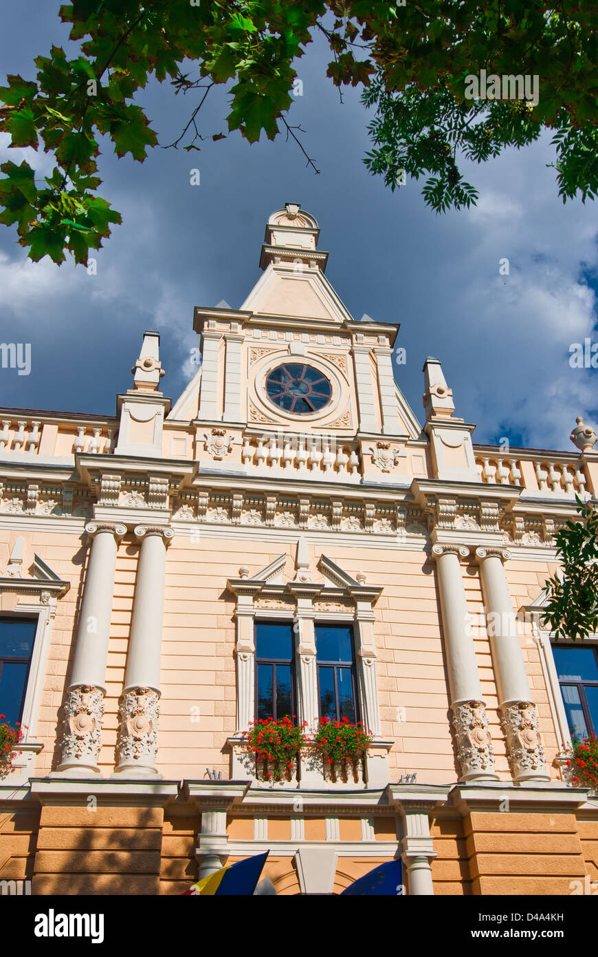 Brasov, Transylvania, Romania: City townhall, neobaroque architecture style, from XIX century Stock Photo