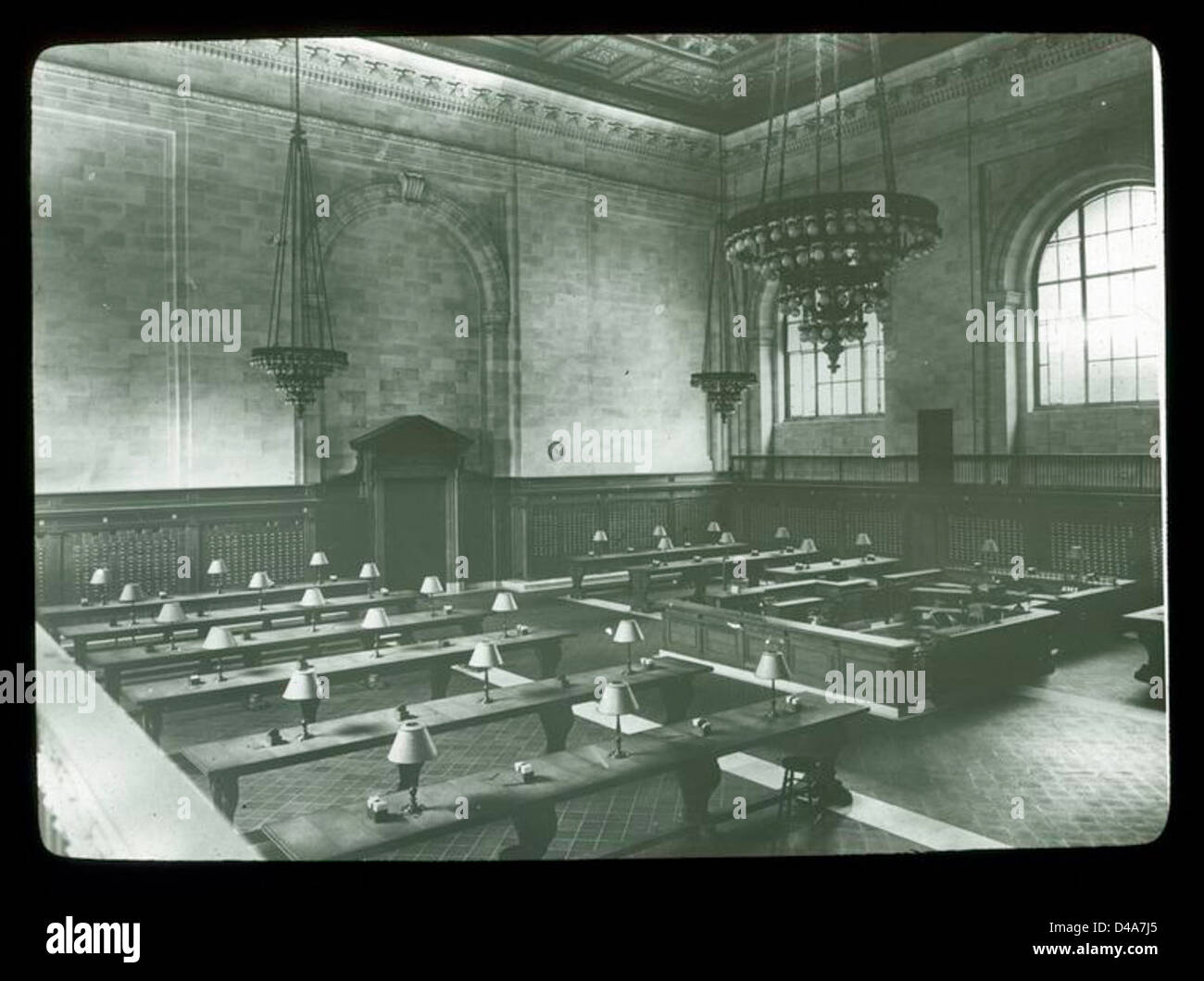 A 1913 photograph of the New York Public Library's public catalog