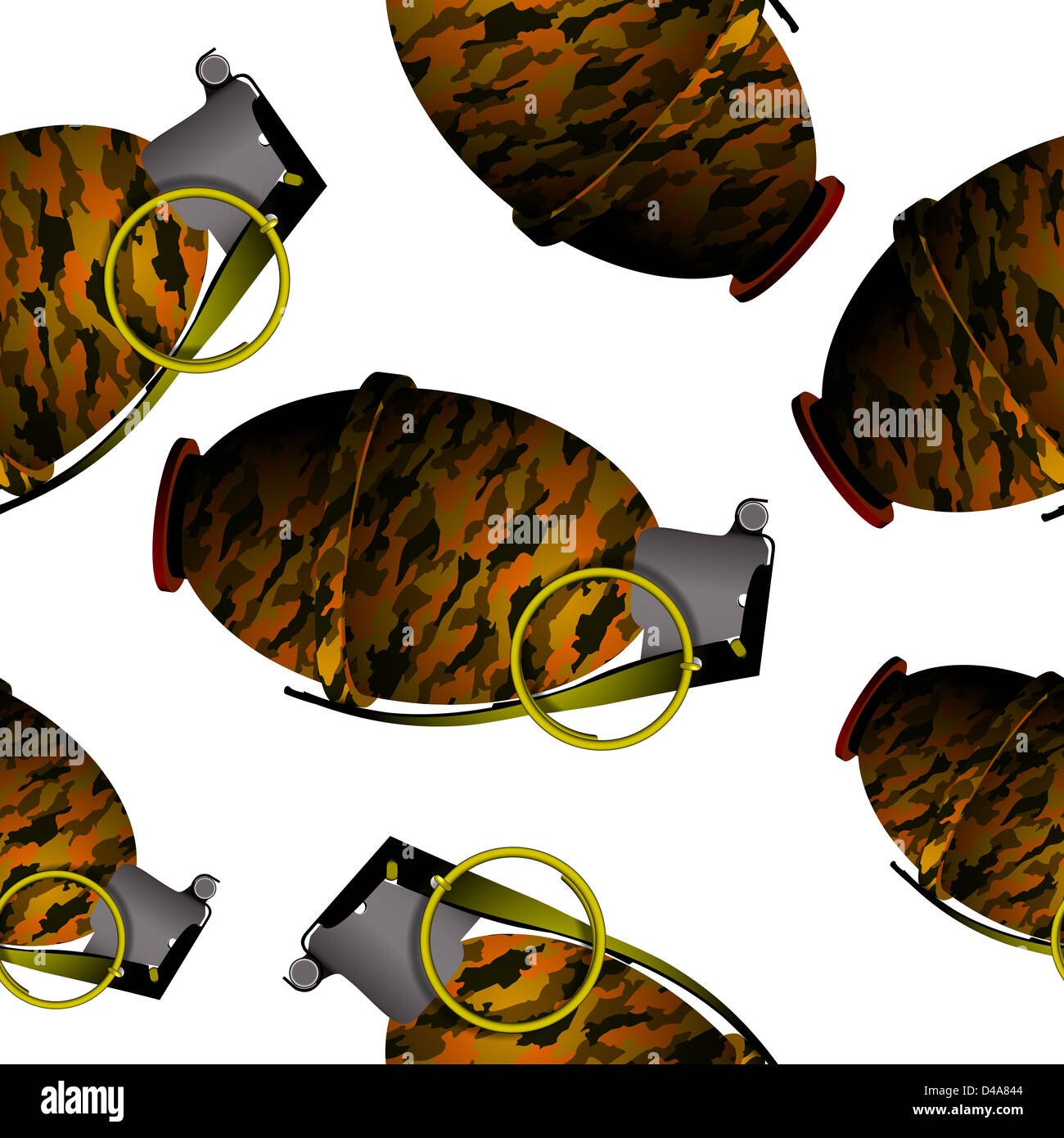 hand grenade pattern, abstract seamless texture, vector art ...