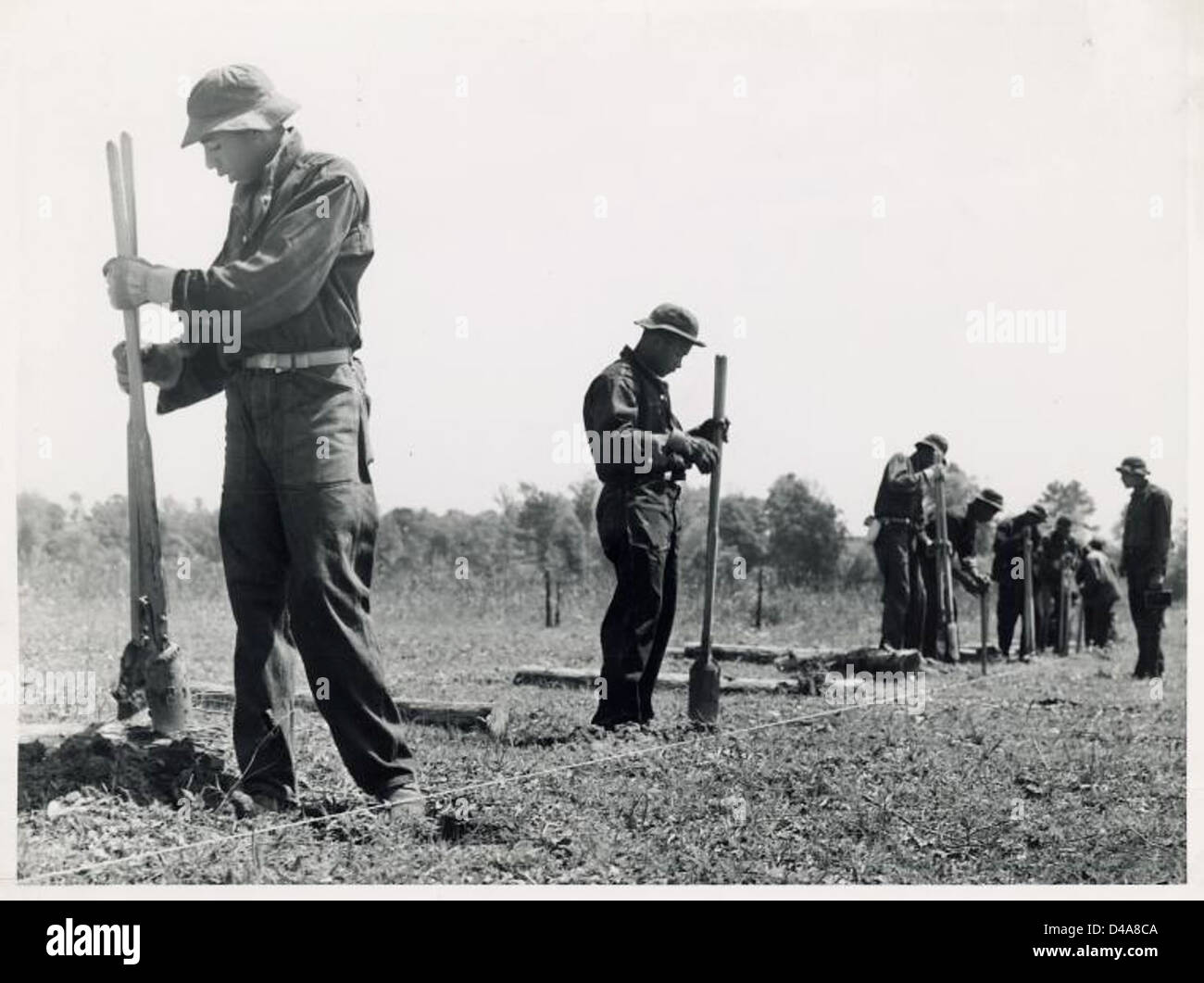 This photograph shows members of the Civilian Conservation Corps (CCC ...