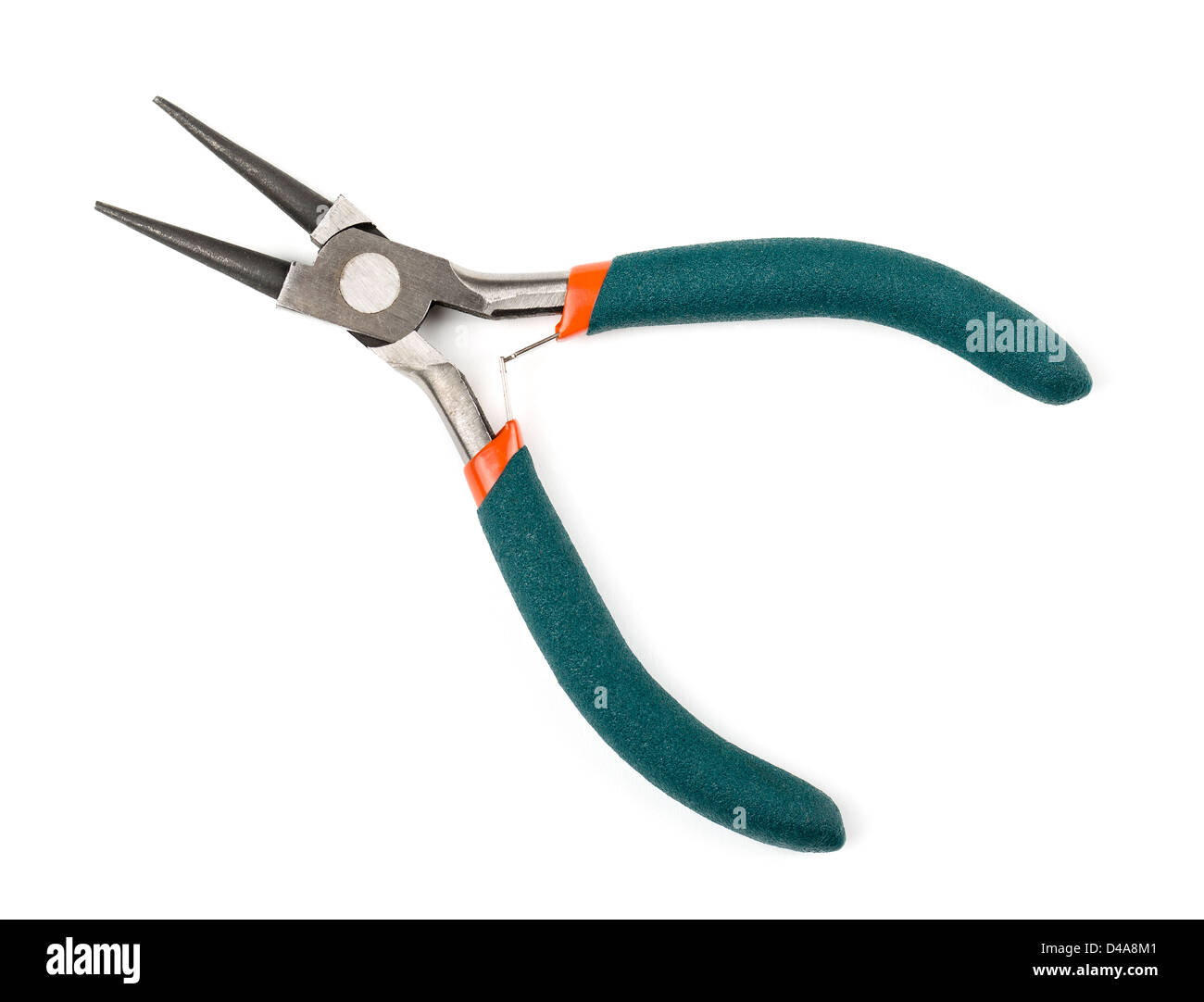 Round-nose pliers with a small shadow isolated on white background Stock Photo