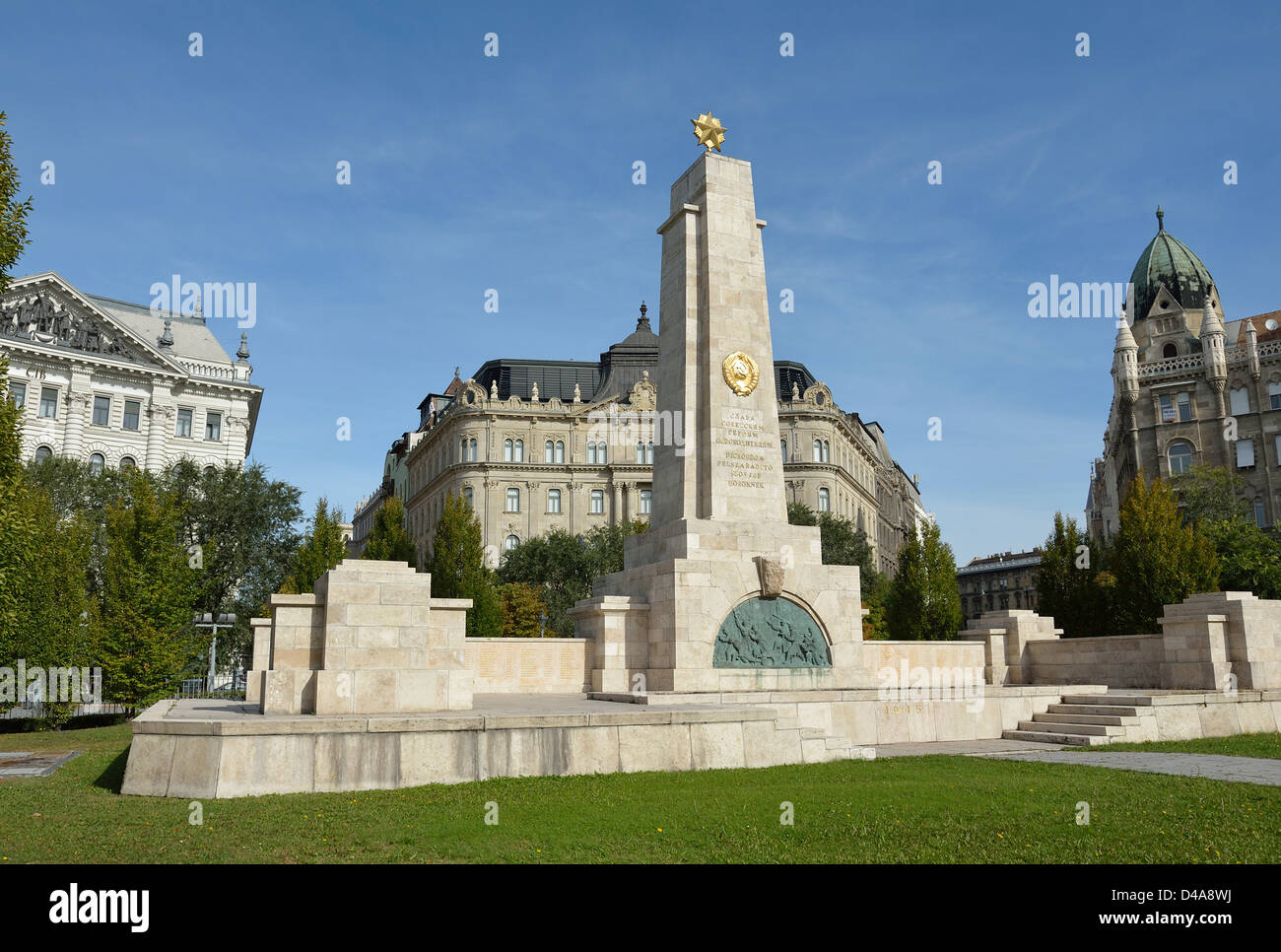 Soviet Army Memorial in Liberty Square Budapest Hungary Europe Stock Photo