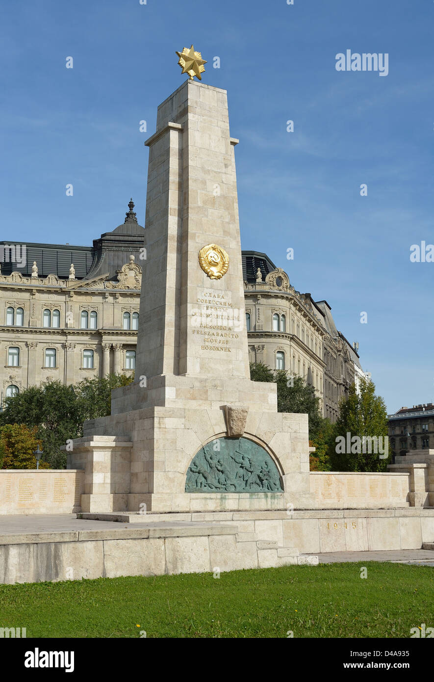 Soviet Army Memorial in Liberty Square Budapest Hungary Europe Stock Photo