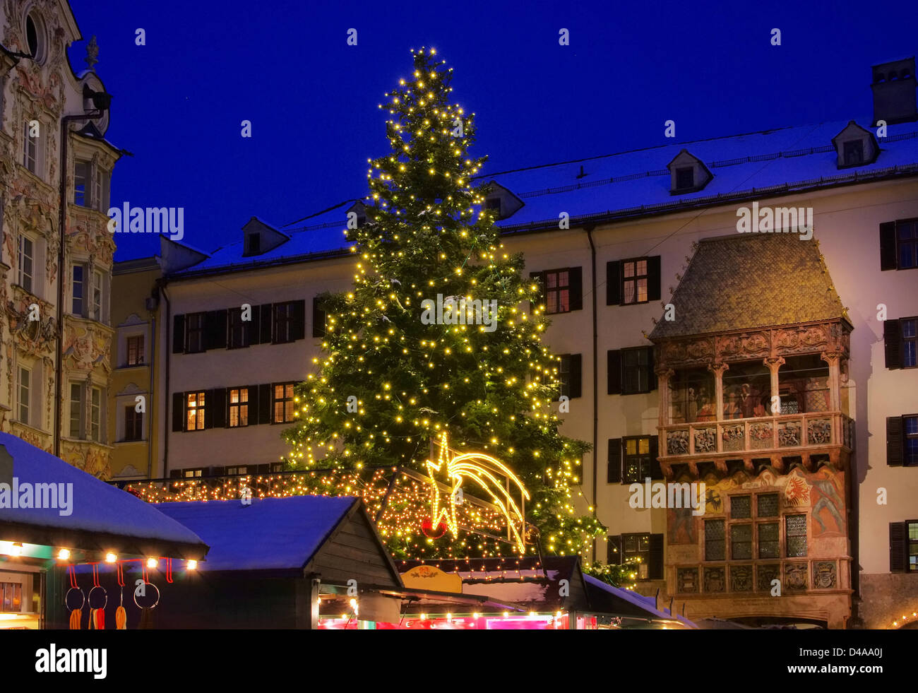 Innsbruck Weihnachtsmarkt - Innsbruck christmas market 02 Stock Photo