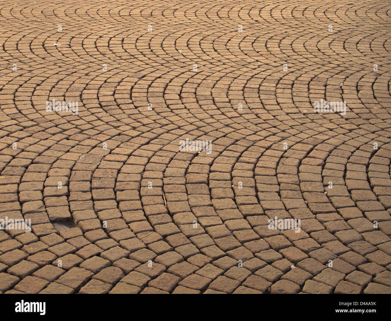 Sanpietrino is the element composing this traditional roman paved road. made by volcanic stone porfydhis was build in XV century Stock Photo