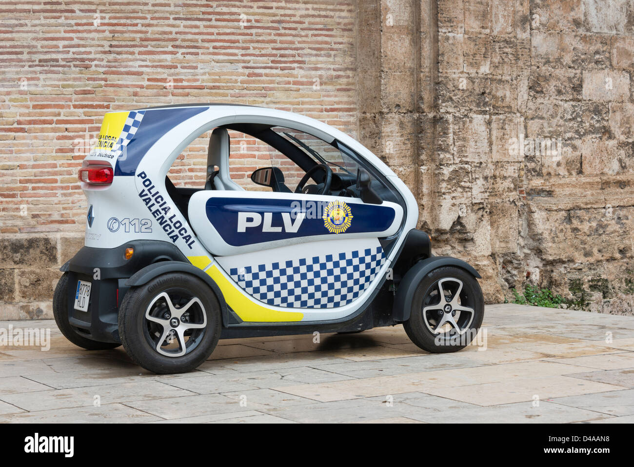 Renault Twizy Electric Police Car Stock Photo