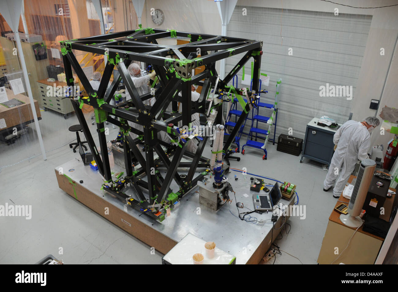 The Integrated Science Instrument Module (ISIM) structure is under ...