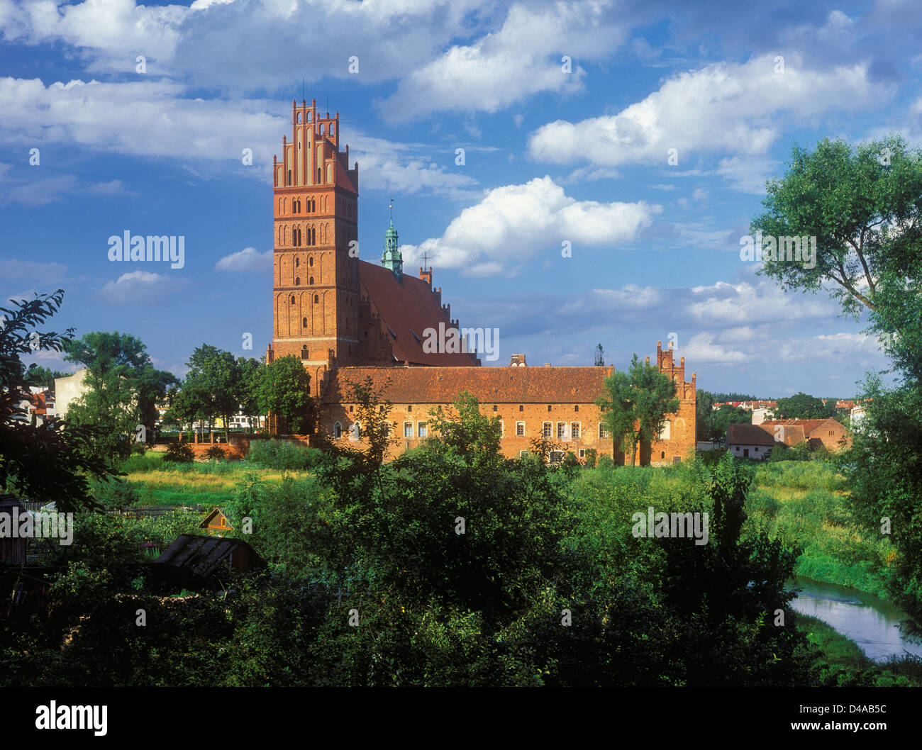 Gothic church in Dobre Miasto, Warmia and Mazury, Poland Stock Photo