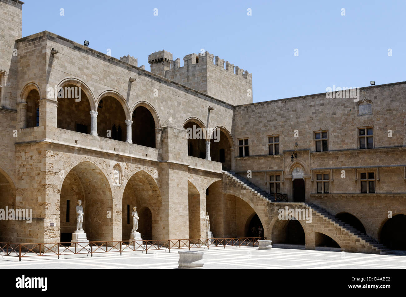 Sightseeing Of Rhodes. Grand masters Palace in Rhodes old town, Rhodes  island, Dodecanese Islands, Greece Stock Photo