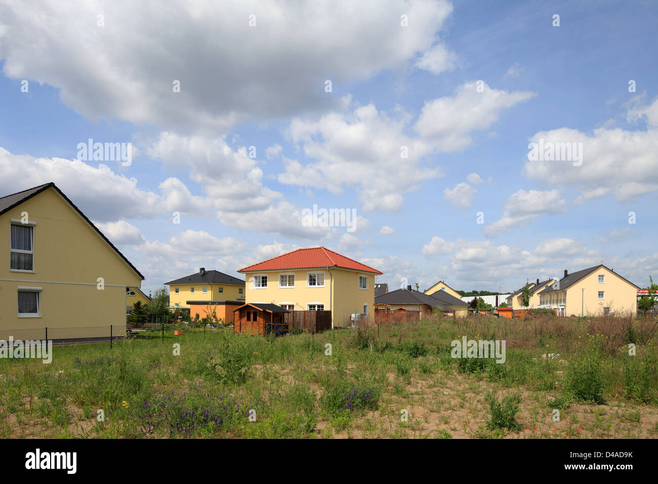 Berlin, Germany, single family homes in the new housing estate in ...