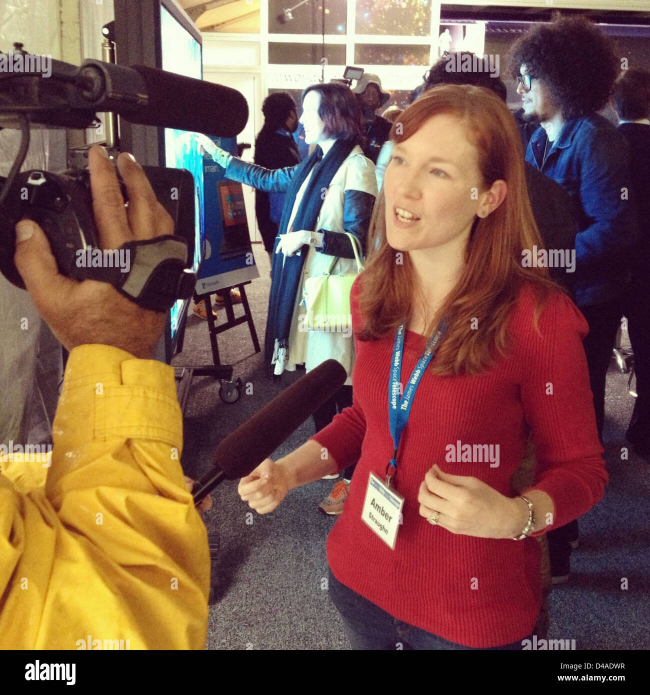 Dr. Amber Straughn gets interviewed at South by Southwest Stock Photo Alamy