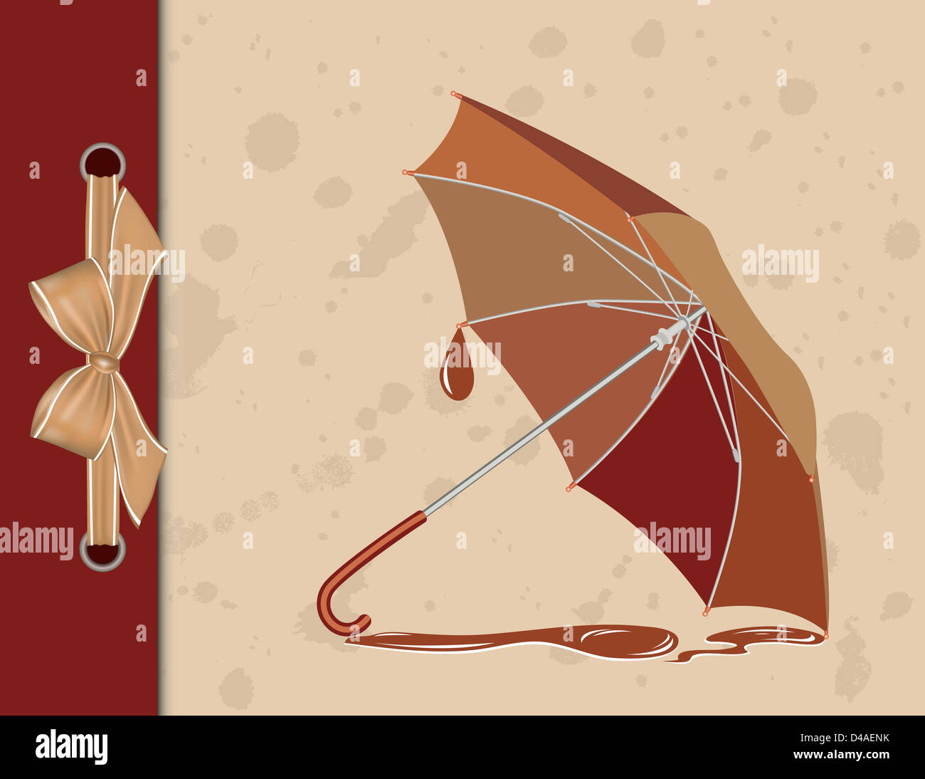 Open umbrella on vintage background Stock Photo - Alamy
